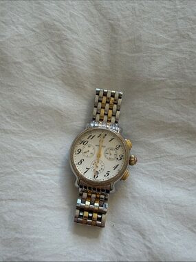 Michele Cape Women’s Large Watch with Yellow Topaz Set Hour Markers MWW27A000024 Michele Cape Women main image 4